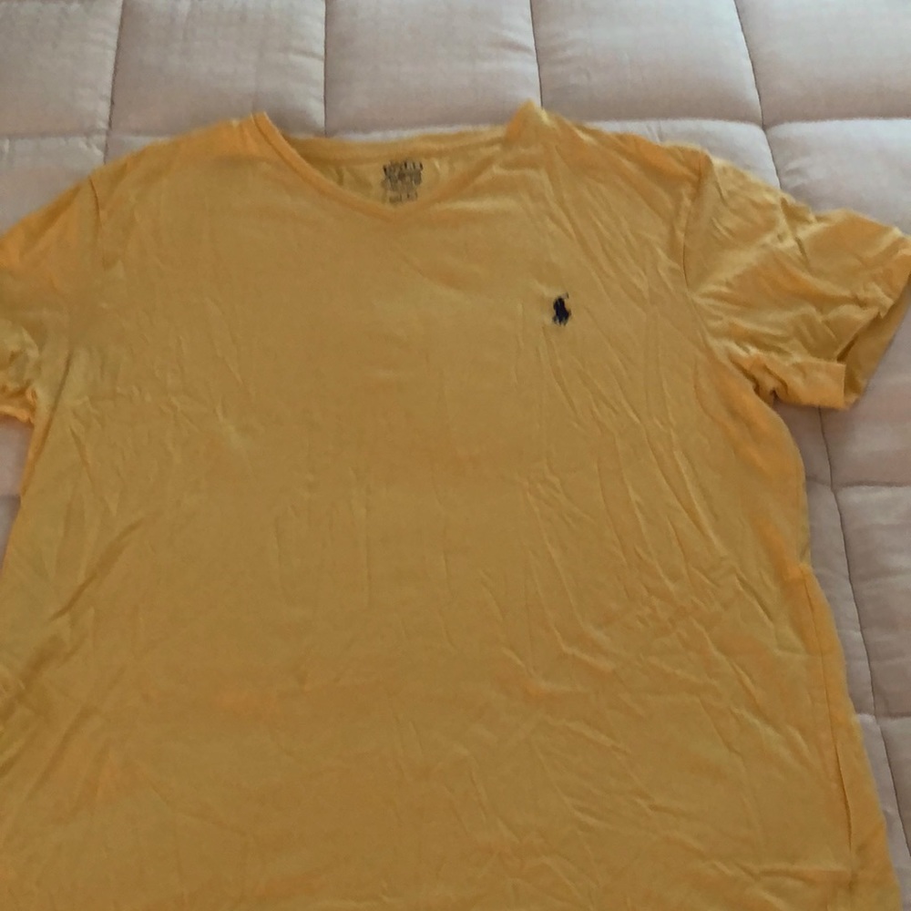 Men’s V neck Polo short sleeve T-shirt.